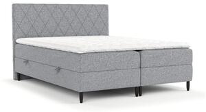 Šedá boxspring postel s úložným prostorem 140x200 cm Gwen – Maison de Rêve