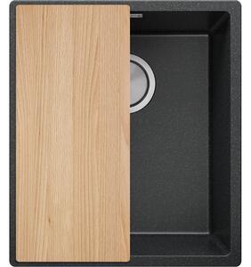 Kuchyňský dřez granitový jednokomorový bez odkapávače s velkou komorou XXL Londýn 45 Slim