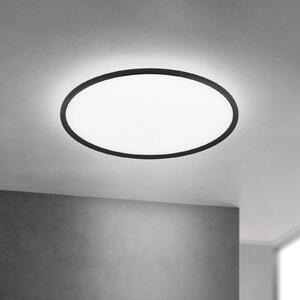 ORION LED stropní svítidlo Kant, Ø 80 cm černé, kov/plast, stmívatelný, Černá, Obývací pokoj / jídelna, Hliník, Moderní