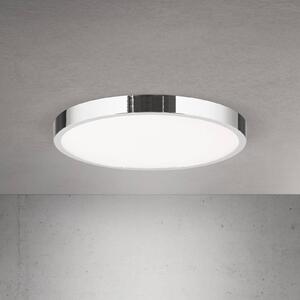 ORION LED stropní svítidlo Disc, chromová barva, Ø 28 cm, kov, stmívatelný, Chrom / stříbro, Obývací pokoj / jídelna, Hliník, Moderní