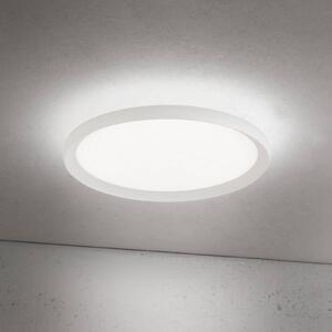 ORION LED stropní svítidlo Kant, Ø 40 cm, bílé, kov/plast, stmívatelný, Bílá / opál, Obývací pokoj / jídelna, Hliník, Moderní