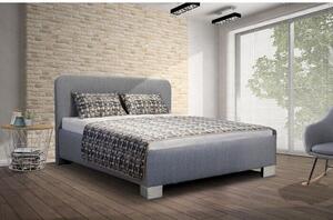 Čalouněná postel Arlo 140x200, šedá, včetně matrace
