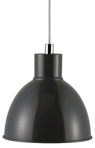 Nordlux Antracitově šedé kovové závěsné světlo Pop 22 cm