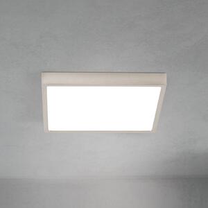 ORION LED stropní svítidlo Disc, satinovaná niklová barva, délka 24 cm,, stmívatelný, Hliník / šedá / zinek, Obývací pokoj / jídelna, Hliník, Moderní