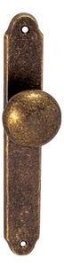 Dveřní koule MP Alt Wien na štítku (OBA) - KO koule/OBA (antik bronz)