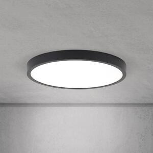 ORION LED stropní svítidlo Disc, černé Ø 28 cm, kov/plast, stmívatelný, Černá, Obývací pokoj / jídelna, Hliník, Moderní