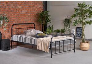 Kovová postel Niko 120x200, černá, bez matrace