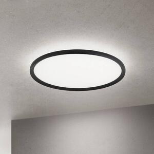 ORION LED stropní svítidlo Kant, Ø 60 cm černé, kov/plast, stmívatelný, Černá, Obývací pokoj / jídelna, Hliník, Moderní