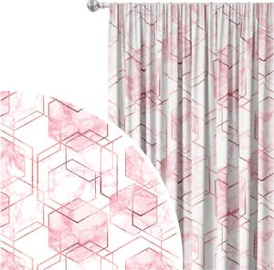 Záclona na žabky Křišťály mramoru - abstraktní, geometrická kompozice v glamour stylu na žabky