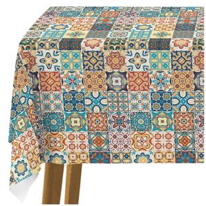 Ubrus na stůl Španělská arabeska - motiv inspirovaný keramikou v patchworkovém stylu