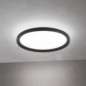 ORION LED stropní svítidlo Kant, Ø 40 cm černé, kov/plast, stmívatelný, Černá, Obývací pokoj / jídelna, Hliník, Moderní