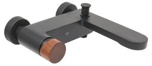 Vanová baterie SAT Fusion bez sprchového setu 150 mm páka tmavé dřevo SATBSFU222DTC