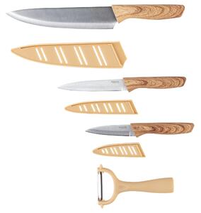 ERNESTO® Sada nožů a škrabky, 4dílná (100375215)