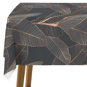 Ubrus na stůl Čokoládový fíkus - botanická glamour kompozice v hnědých odstínech