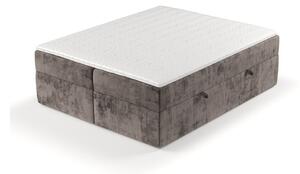 Hnědá boxspring postel s úložným prostorem 180x200 cm Yoko – Maison de Rêve