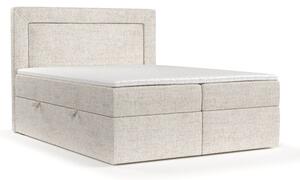 Krémová boxspring postel s úložným prostorem 160x200 cm Imagine – Maison de Rêve