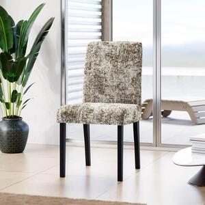 Bielastické potahy MARMO béžové židle s opěradlem 2 ks (45 x 45 x 50 cm)