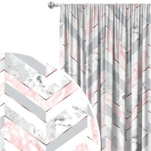 Záclona na žabky Lehkost mramoru - minimalistická kompozice v glamurovém stylu