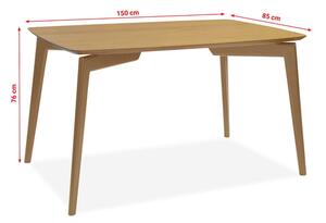 Jídelní stůl Rusel 150x76x85 cm (buk)