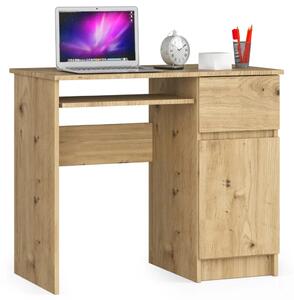 PC stůl KALRION - dub artisan, pravé provedení