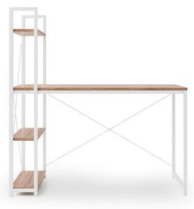 Psací stůl Jerico (120x120x64 cm, dub sonoma, bílá)