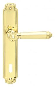 Dveřní kování COBRA ATLANTIS (OLV) - BB klika-klika otvor pro obyčejný klíč/OLV (mosaz leštěná, lesklá) / Rozteč 72 mm