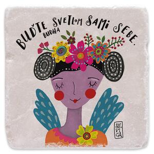 Buďte světlem sami sobě (Budha) - mramorový tácek