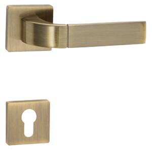 Dveřní kování COBRA VERA-S (OFS) - BB klika-klika otvor pro obyčejný klíč/OFS (bronz česaný)