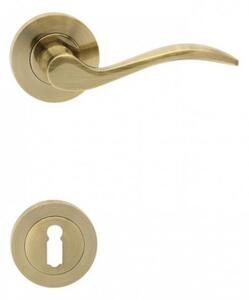 Dveřní kování COBRA KRISTINA-R (OFS) - BB klika-klika otvor pro obyčejný klíč/OFS (bronz česaný)