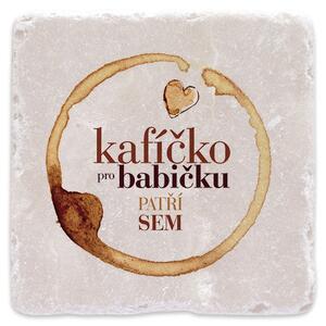 Kafíčko pro babičku - mramorový tácek