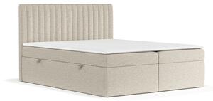 Béžová boxspring postel s úložným prostorem 160x200 cm Spencer – Maison de Rêve