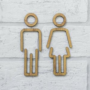 DUBLEZ | Dřevěné označení dveří WC - Dámské/Pánské