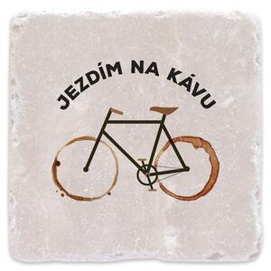 Jezdím na kávu - mramorový tácek