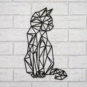 DUBLEZ | Geometrický obraz ze dřeva - Kočka