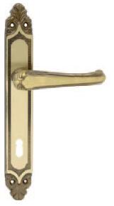 Dveřní kování COBRA IKARUS (OF) - BB klika-klika otvor pro obyčejný klíč/OF (bronz hnědý, tmavý) / Rozteč 72 mm