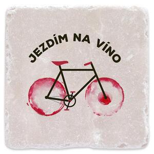 Jezdím na víno - mramorový tácek