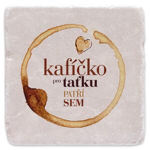 Kafíčko pro taťku - mramorový tácek