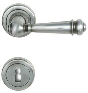 Dveřní kování Lienbacher Silvretta-R (ocelově šedá) - BB klika-klika otvor pro obyčejný klíč/kované