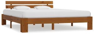 Rám postele medově hnědý masivní borovice 160 x 200 cm