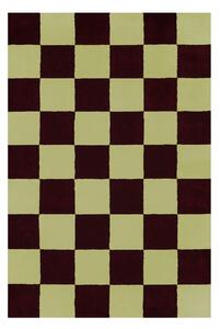 HEM Koberec Pattern, Large, Burgundy / Pale Lime Check