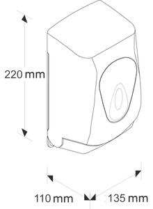 Merida AN-BTN401 - Zásobník na SKLÁDANÝ toaletní papír TOP + 2 kartony toal. papíru PTB401 - transpa