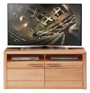 KOMODA POD TELEVIZI, jádrový buk, jádrový buk, 131/58/45 cm Carryhome - Komody z masivu