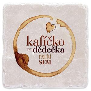 Kafíčko pro dědečka - mramorový tácek