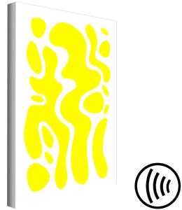 Obraz Geometrická abstrakce (1-dílný) - žluté tekuté tvary a formy