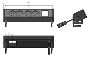 IBConnect Elektro zásuvka SUPRA bílá - různé konfigurace Konfigurace elektrozásuvky: 2x230V