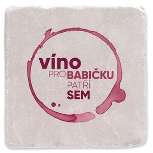 Víno pro babičku - mramorový tácek