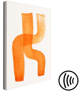 Obraz Abstraktní kompozice (1-dílný) - duo oranžových tvarů
