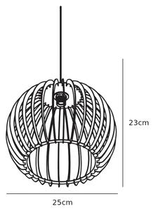 Nordlux Dřevěné závěsné světlo Chino 25 cm