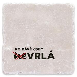 Po kávě jsem vrlá - mramorový tácek