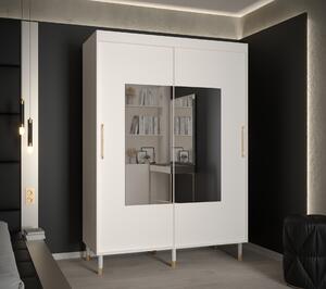 Šatní skříň Abi Calipso Tor Barva korpusu: Bílá, Rozměry: 150 cm, Dveře: Bílá + zrcadlo